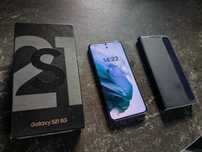 Samsung Galaxy S21 5G plus etui Smart View i 3 folie ochronne na ekran