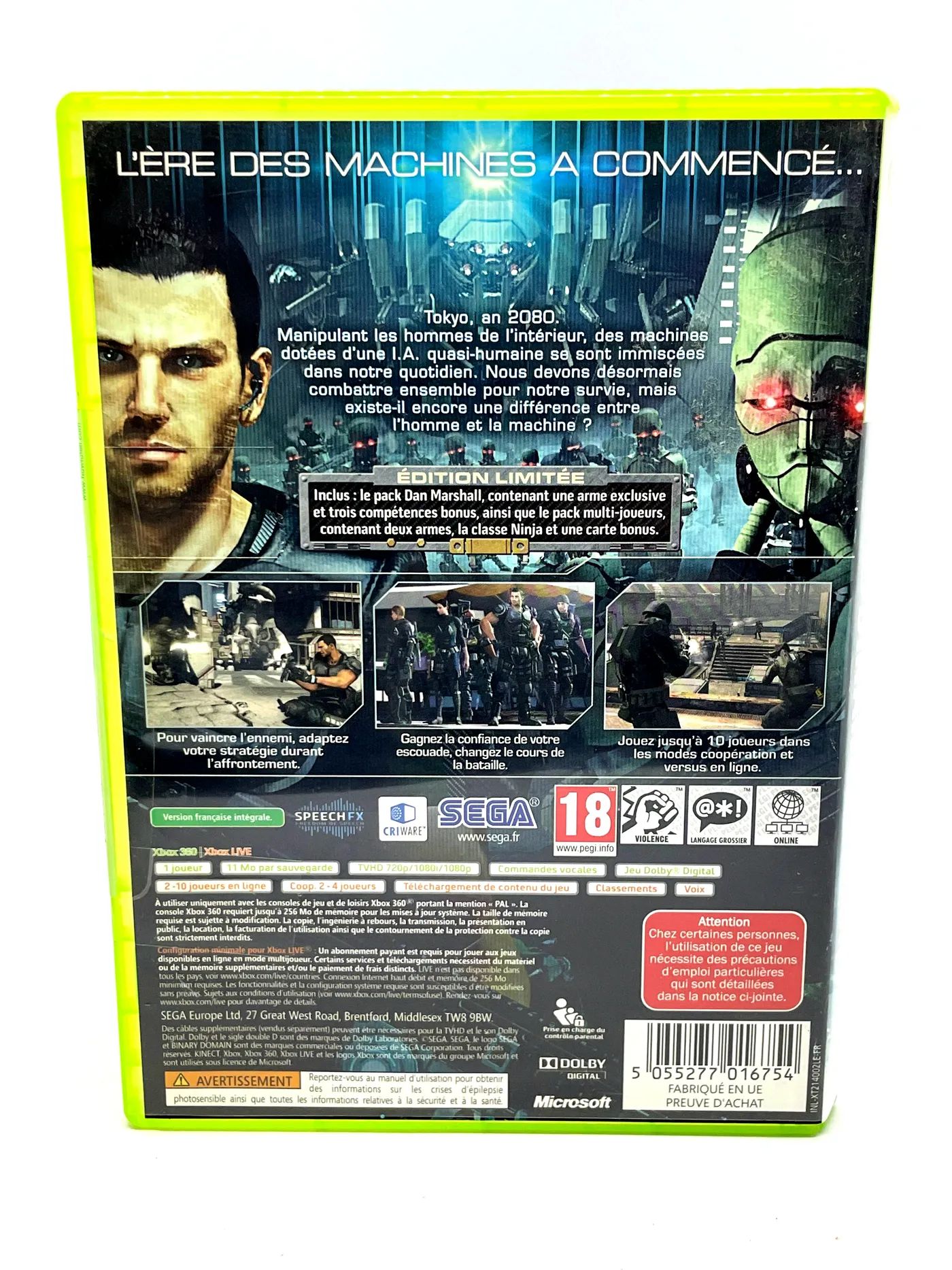 Binary Domain Xbox 360 Po Angielsku