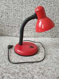 Lampka biurkowa metalowa czerwona plus żarówka