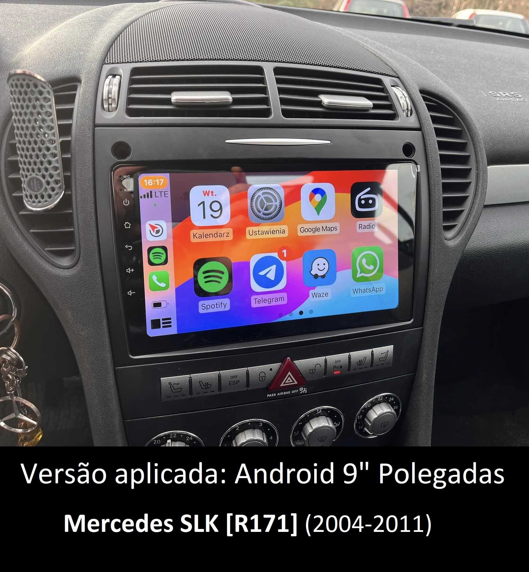 (NOVO) Rádio 1DIN / 2DIN • Mercedes SLK • R170 / R171 • Android SLK200