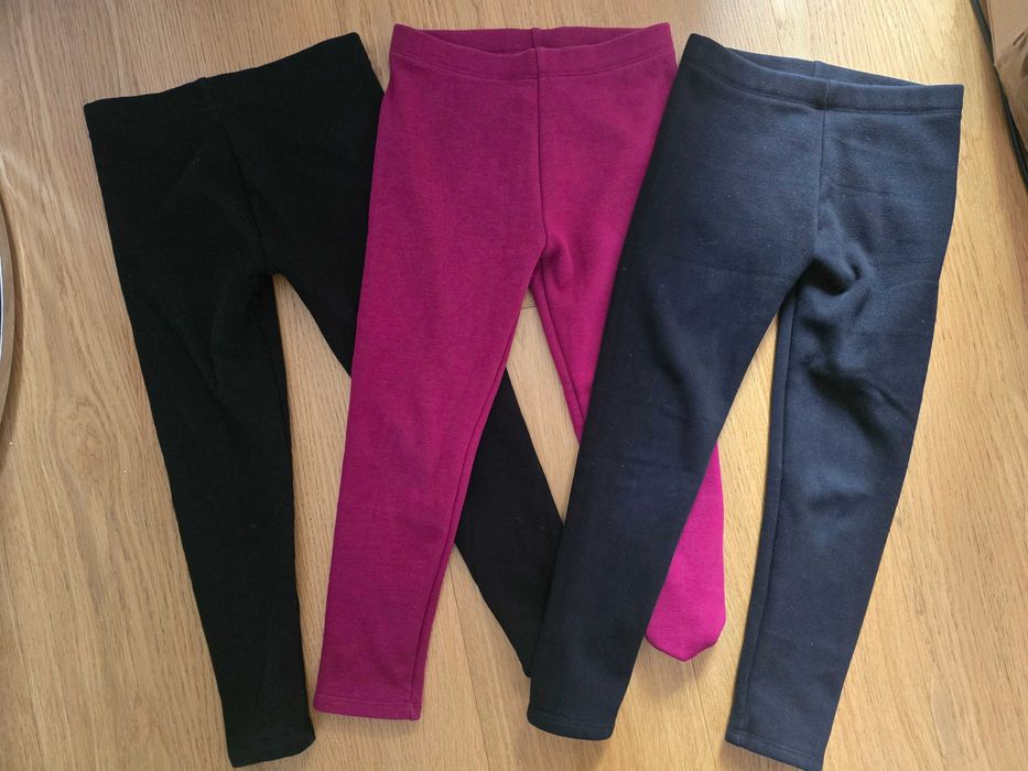 Ocieplane legginsy next 128 trzy pary