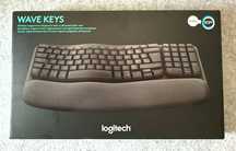 Klawiatura Logitech Wave Keys | Grafitowa | Podpórka na nadgarstki