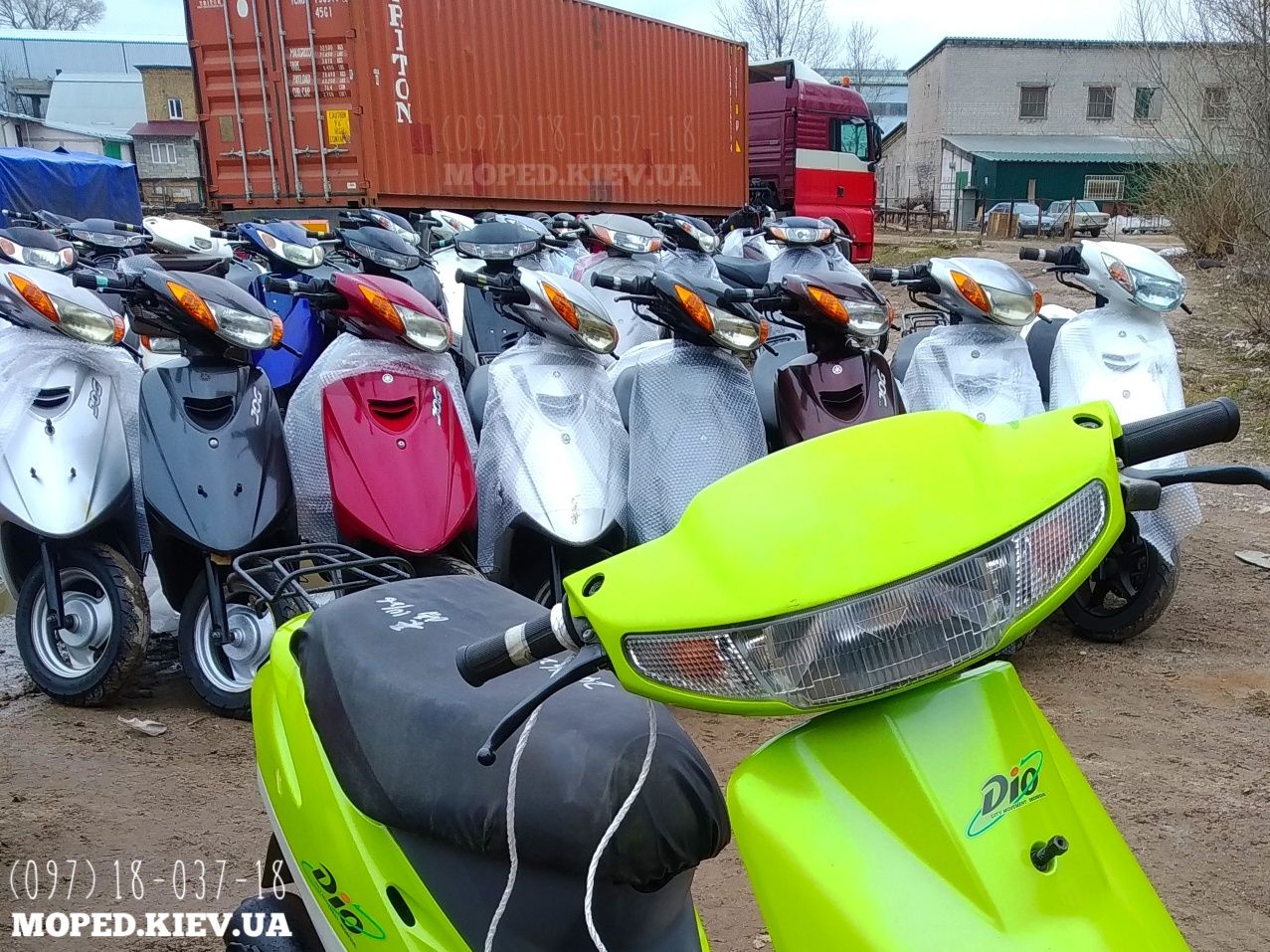 скутер Honda Dio 35 blue НOBAЯ ПOCTABКА из Японии мопед купить