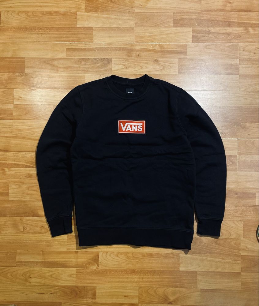(S) Черный свитшот VANS кофта хлопок на флисе світшот