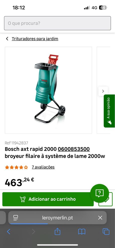 Vendo triturador bosch atx rapid 2000