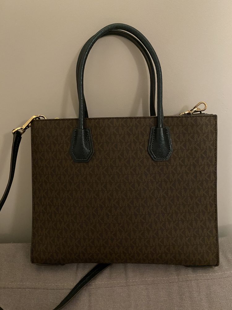 Oryginalna torebka Michael Kors mercer brown monogram