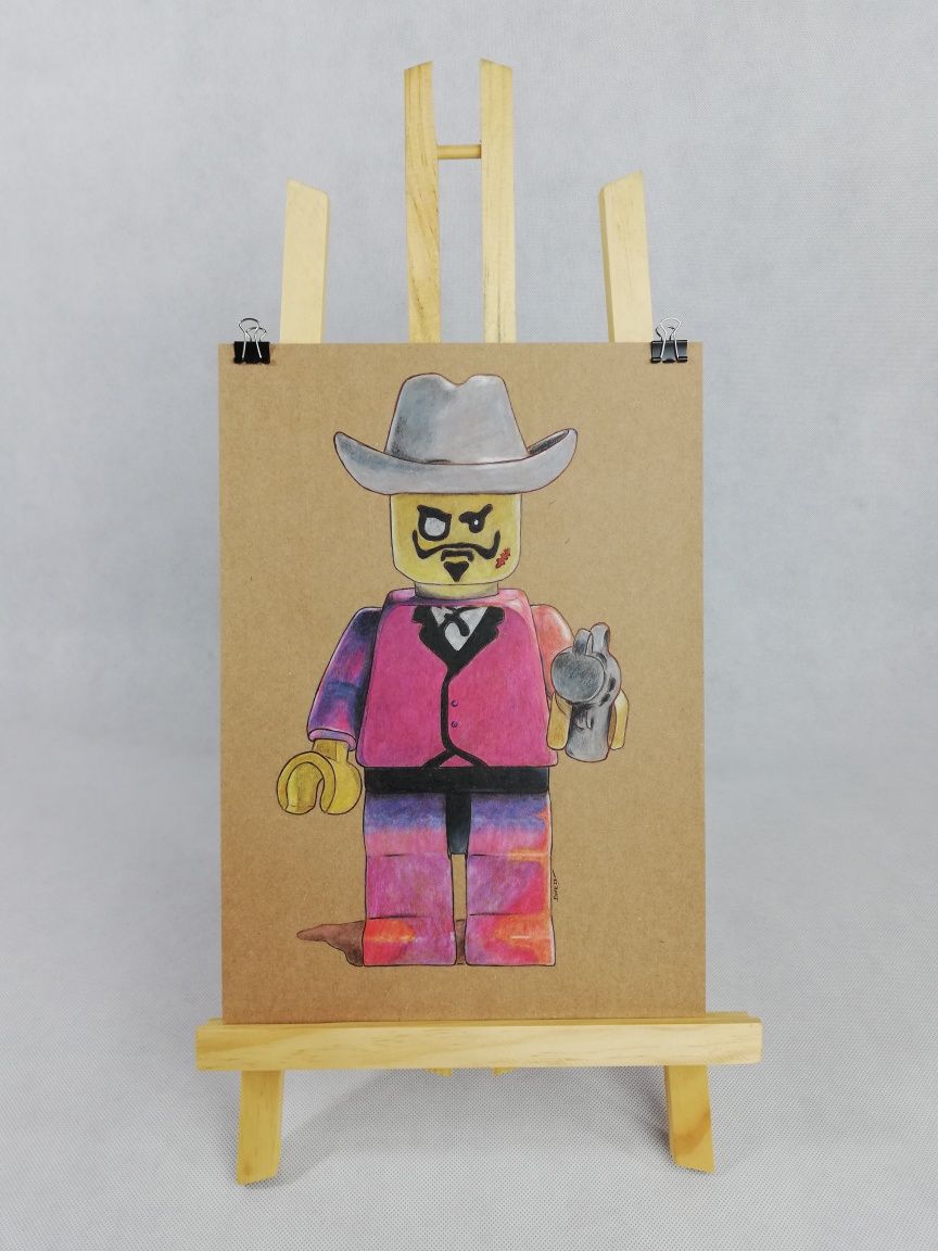 Lego Western minifigurka ludzik Kowboj rysunek grafika