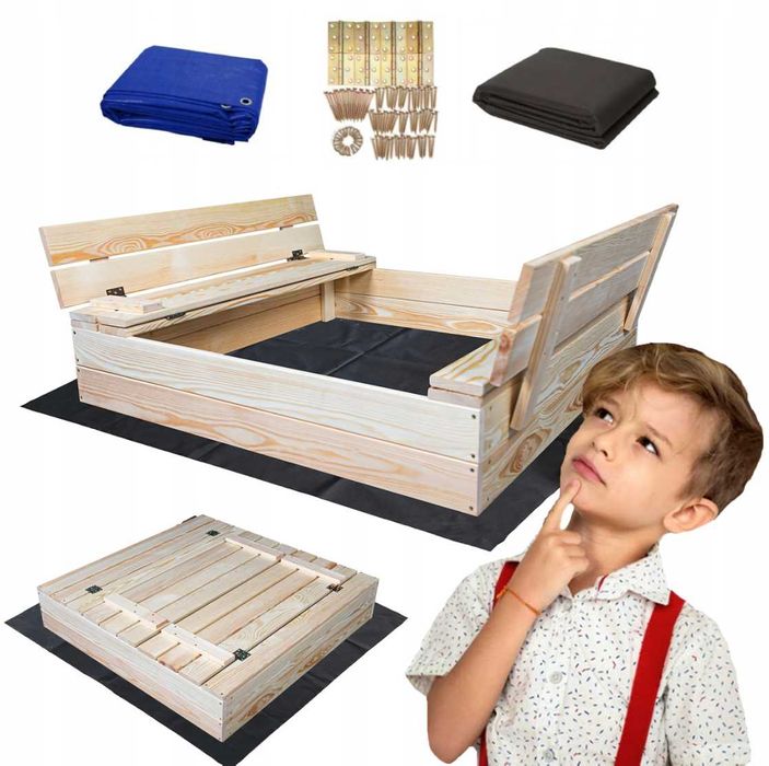 Piaskownica drewniana składana