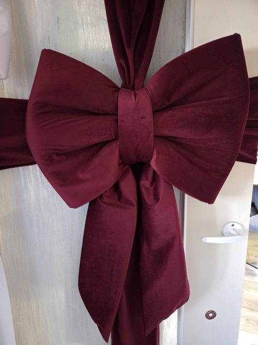 Aksamitny zestaw kokarda i opaska na drzwi