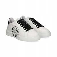 ROBERTO CAVALLI Męskie  SNEAKERS Blanco /NEGRO
20723 A r. 42 Skóra