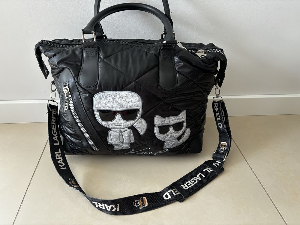 Karl Lagerfeld czarna torba torebka shopper