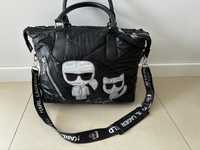 Karl Lagerfeld czarna torba torebka shopper