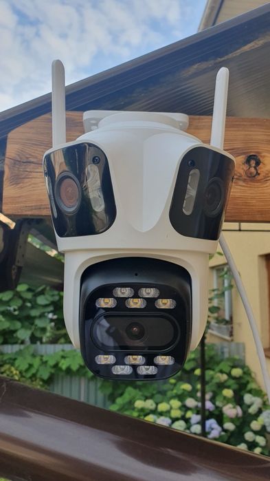 Подвійна IcSee PTZ 3/4/6/8мр IP уличная Wi-Fi камера XMEYE