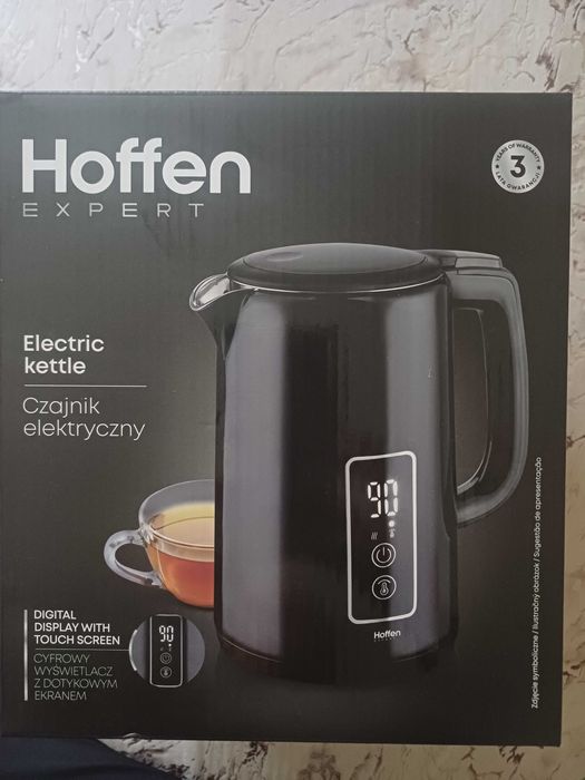 Czajnik elektryczny z regulacją temperatury 2200W czarny 1,5 l