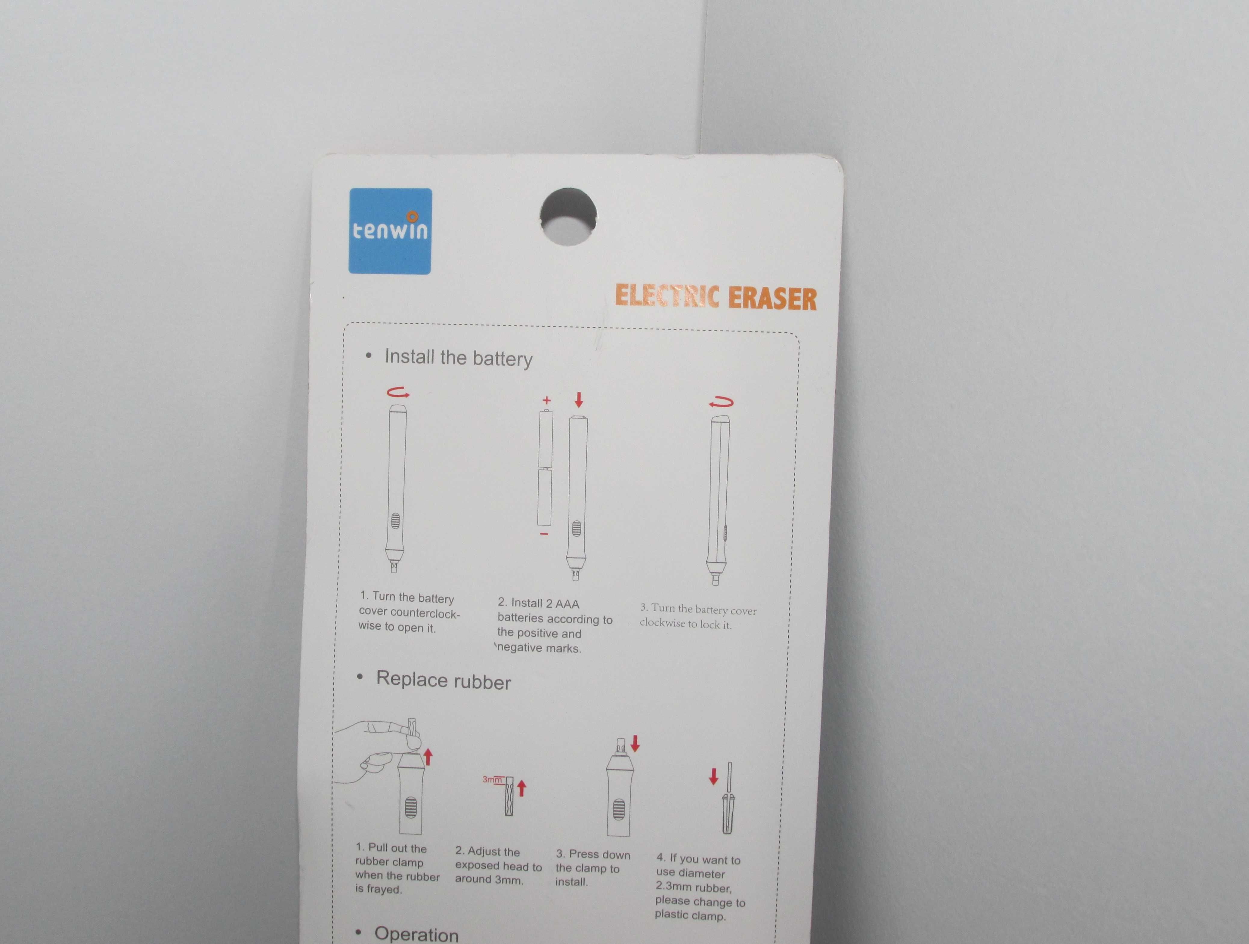 Borracha eletrica/ Eletric Eraser com borrachas suplentes