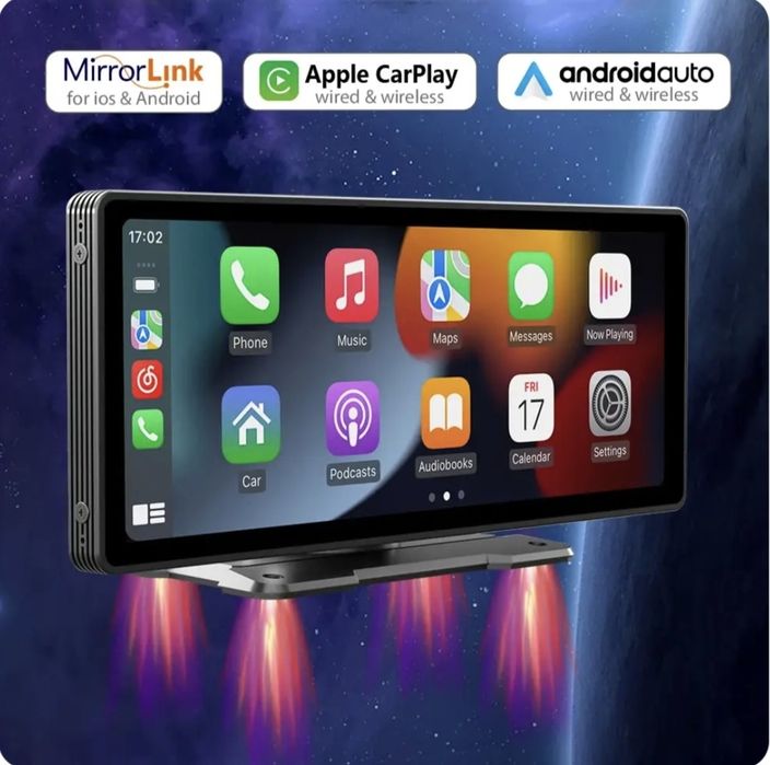 Універсальний сенсорний дисплей з Apple CarPlay та Android