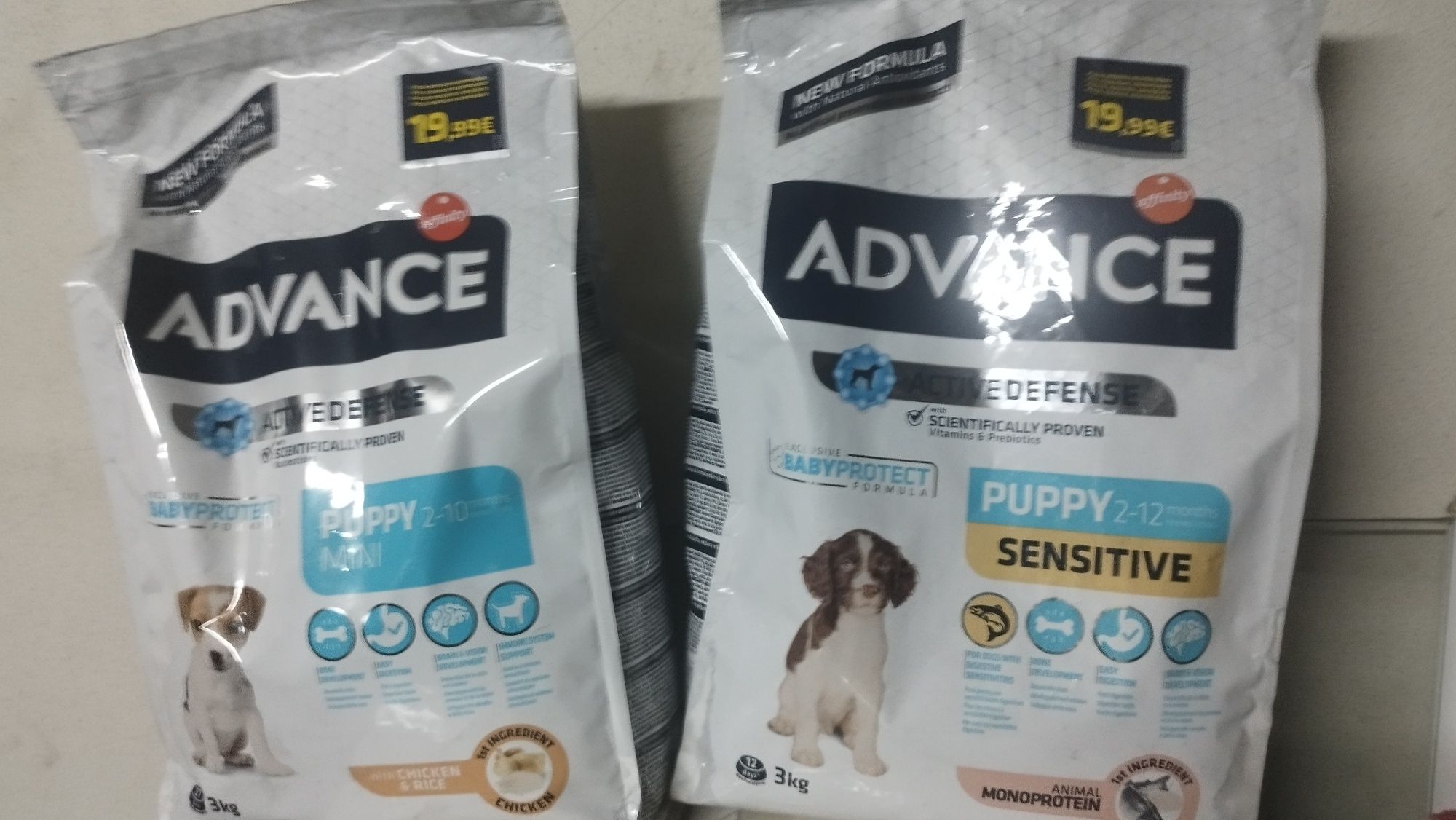 Venho dois sacos advance puppy