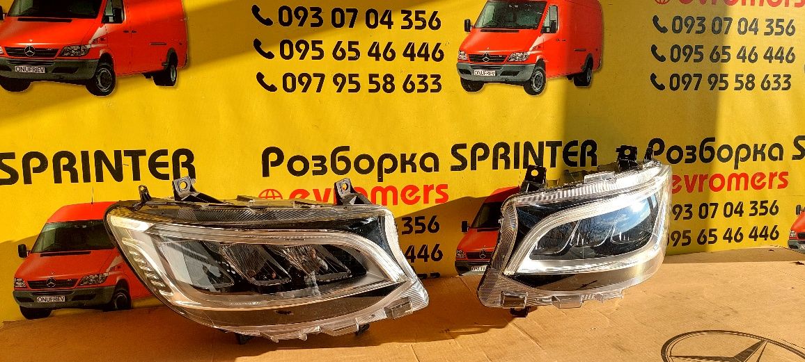 Передні фари Led ліва права бу оригінал Mercedes sprinter w907 w910