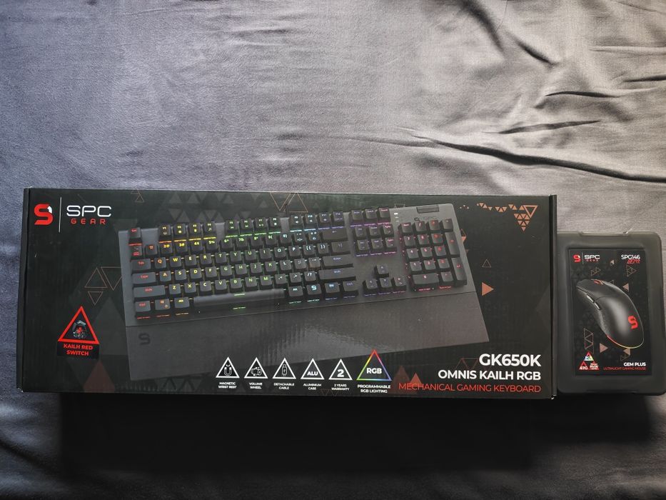 Klawiatura SPC Gear GK650K + myszka SPC Gear GEM Plus