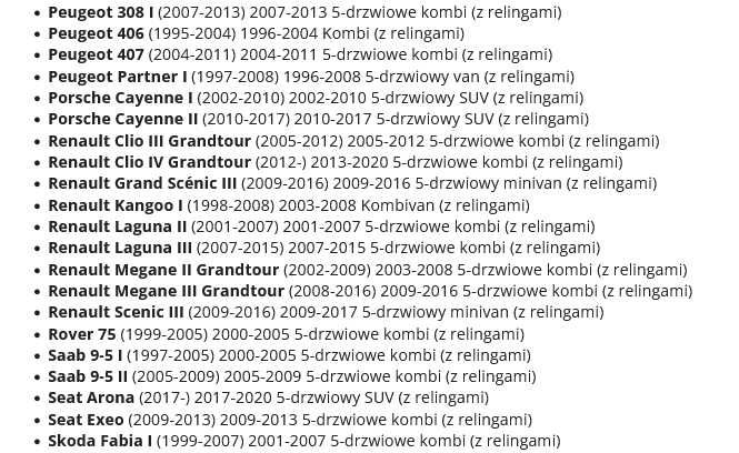 Bagażnik dachowy Belki na relingi ALU UNIWERSALNY 120CM W-WA URSYNÓW