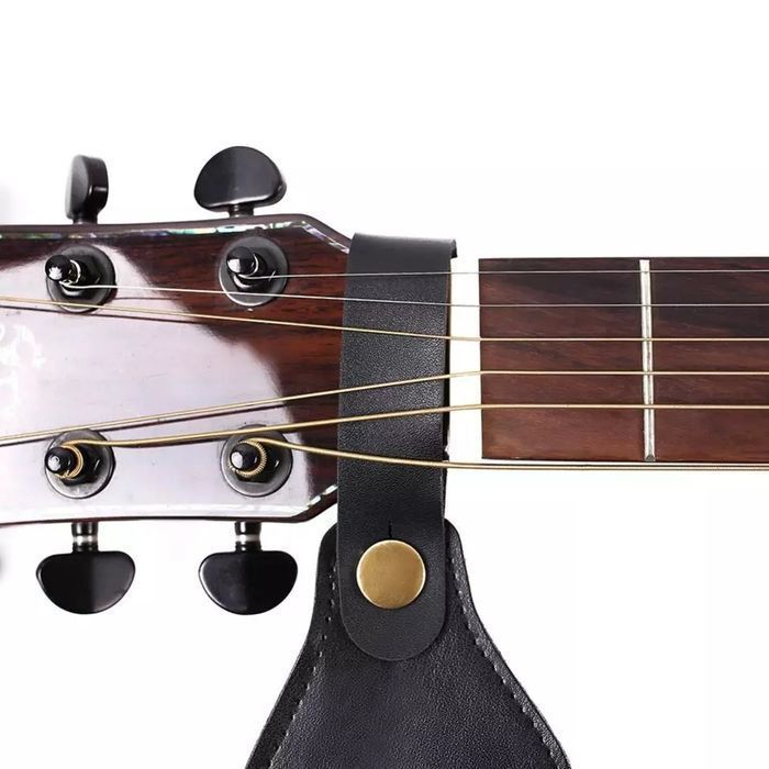 Ремешок на гитарный гриф черный (аксессуары, гитара, ремень) (кожзам)