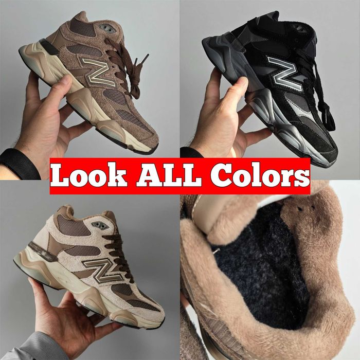 Зимние Кроссовки New Balance 9060 High Fur С Мехом Ботинки НБ Хутро