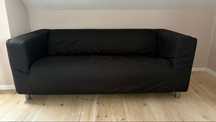Sofa 2-osobowa czarna KLIPPAN IKEA