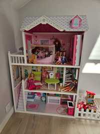 Duży domek dla lalek BARBIE + lalki + akcesoria