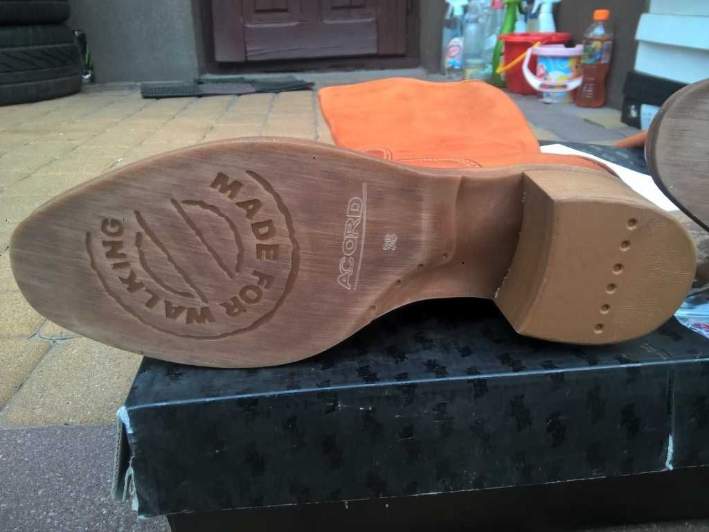 NOWE Buty-Kozaki OFICERKI Damskie38 Natural skóra100% BEŻ I-Klasa Gw6m