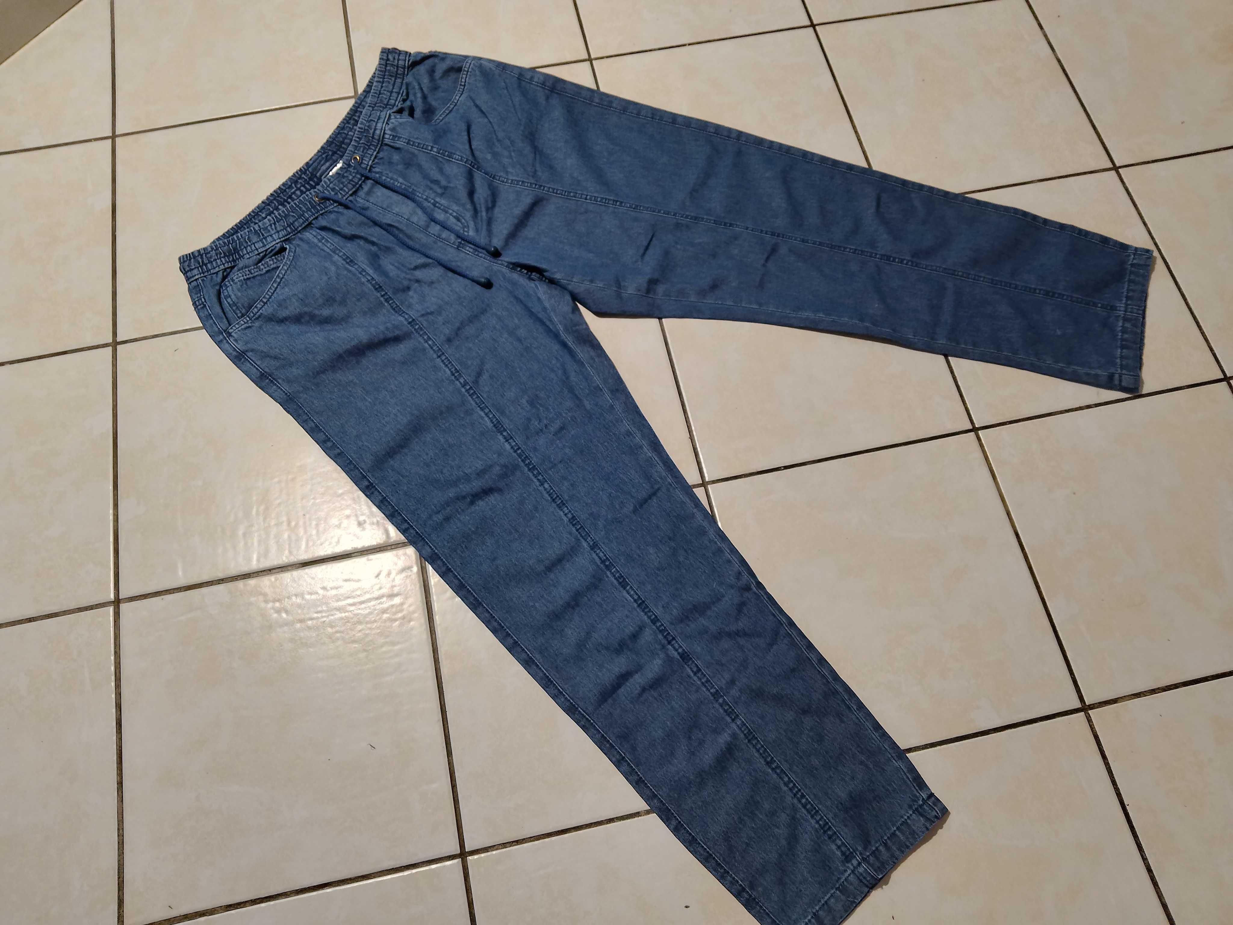 HALOO - NOWE! Spodnie Męskie na gumce Jeans szer. 45-53cm/ dł. 105cm