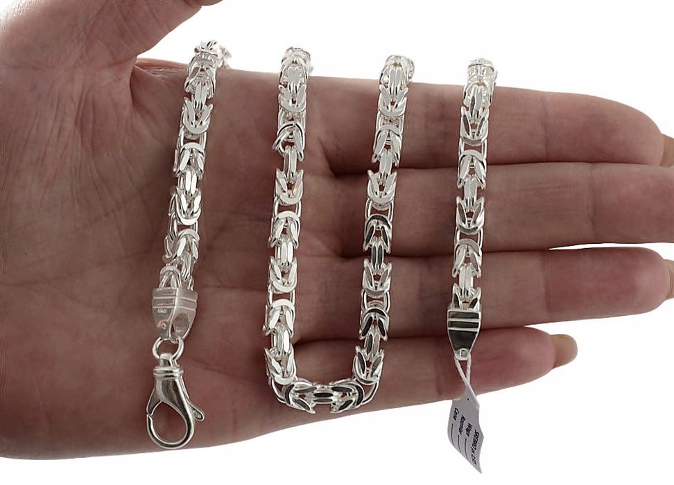 Srebrny Łańcuszek Splot Królewski Pełny 5,50 mm pr 925 Grawer Gratis