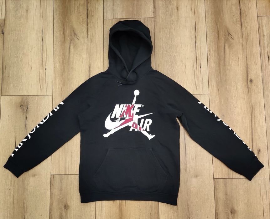 Jordan Nike Air męska czarna bluza z kapturem w rozmiarze M