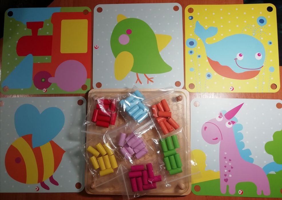 Мозаїка конструктор кольорові кілочки