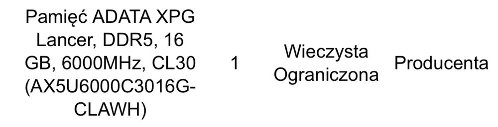 pamięć RAM ADATA XPG Lancer