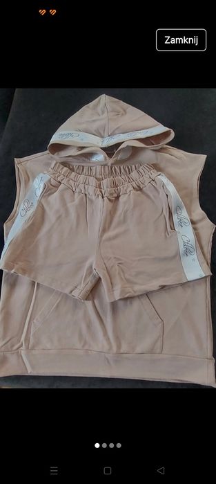 Komplet dresowy beżowy