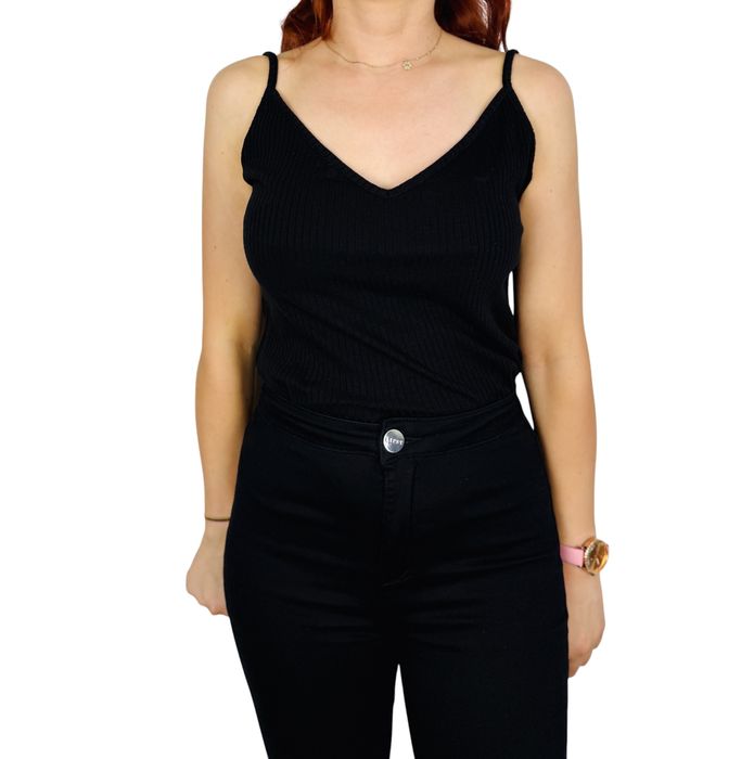 Czarne dopasowane body na ramiączkach L/XL 40/42 Primark