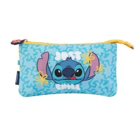 Piórnik trzykomorowy Stitch MARE0285. Grupoerik
