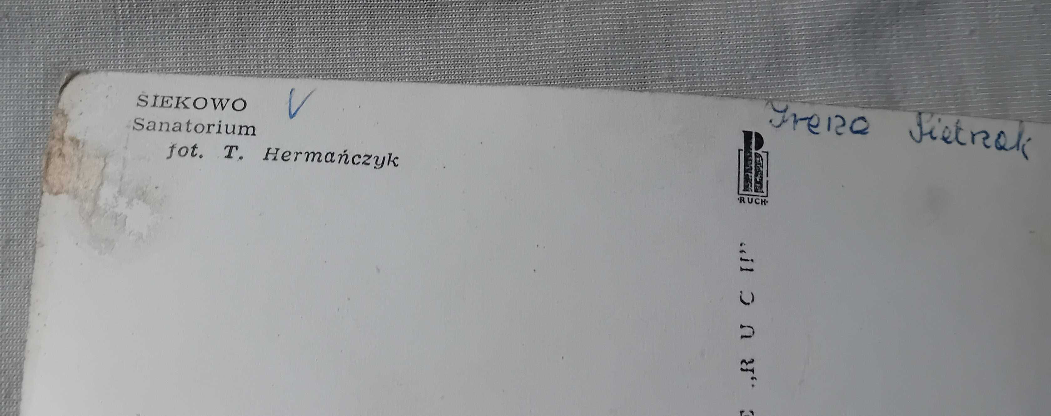 Pocztówka : Siekowo - sanatorium. RUCH, 1963 r. Niski nakład.