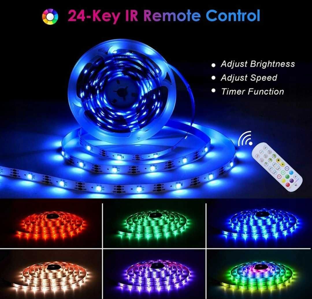 OMERIL Taśma LED RGB BT z Pilotem 6M Muzyczna
