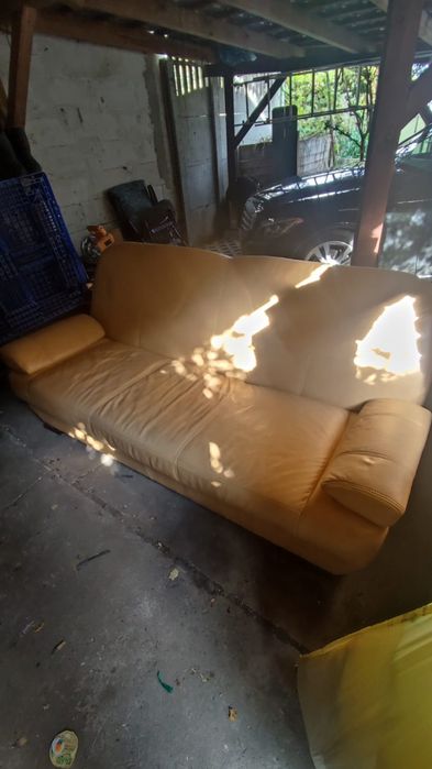 Kanapa rozkładana ze  skóry nowa cena