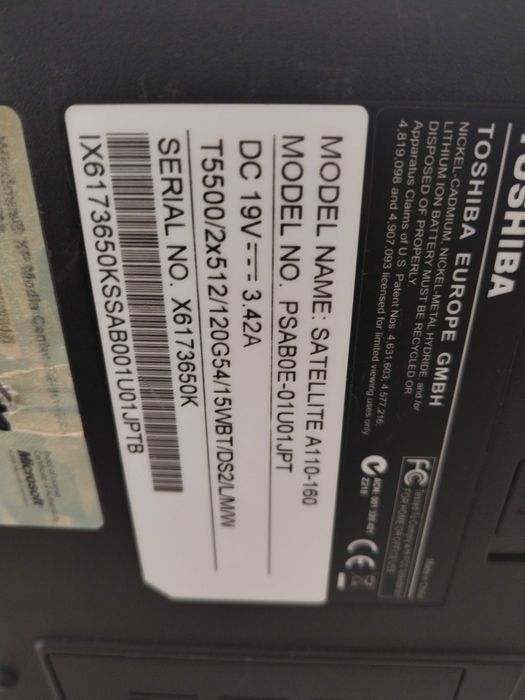 Toshiba satellite A110-160