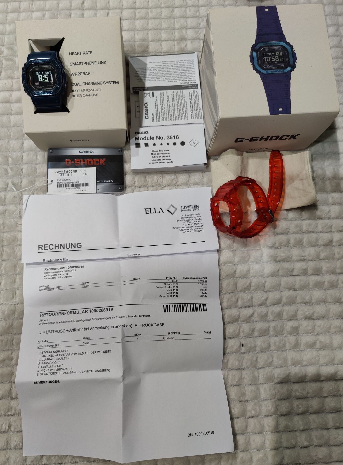 Rewelacyjny zegarek CASIO G-SHOCK G-Squad DW-H5600MB -2ER
