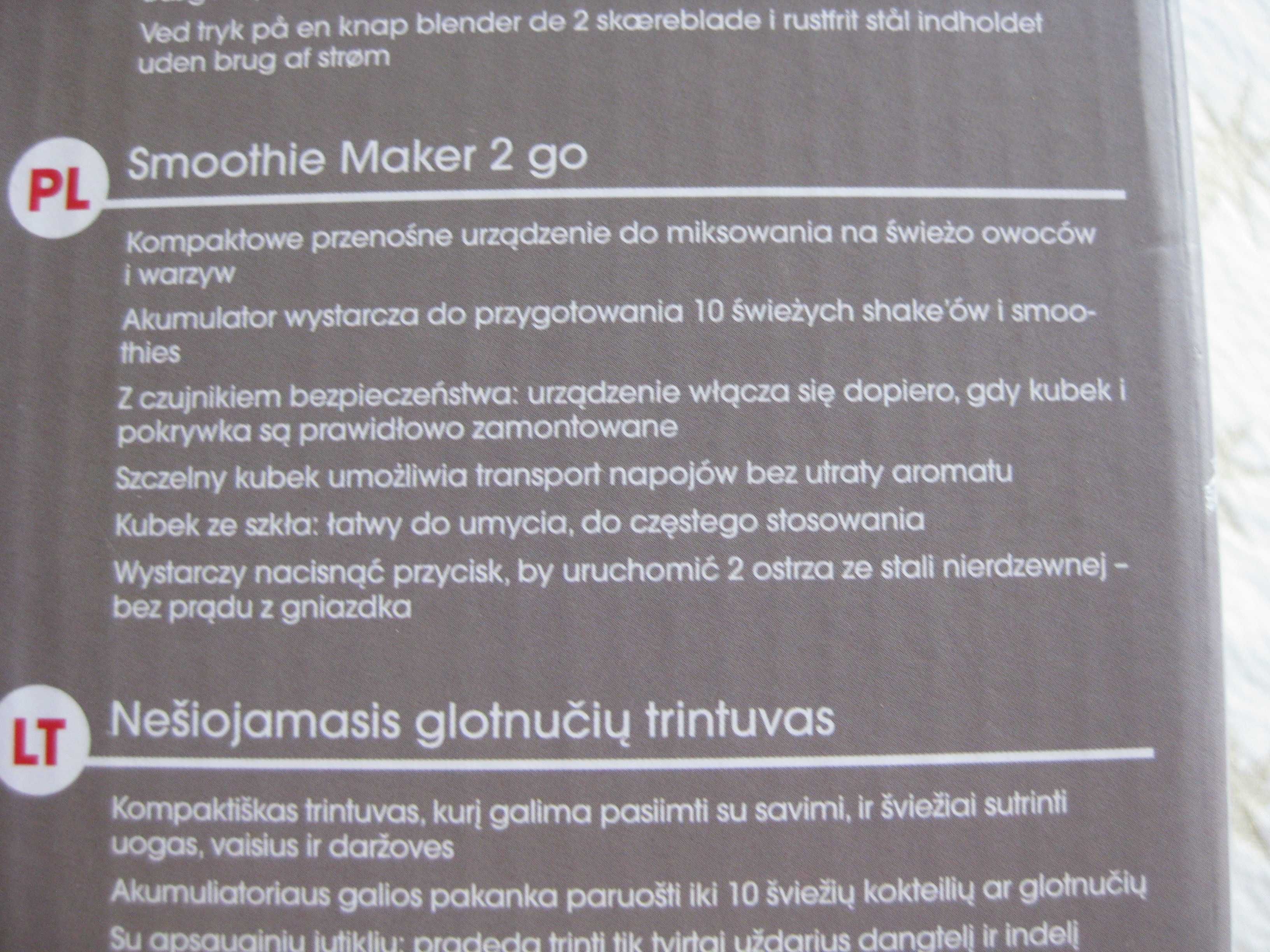 GOURMET  Przenośny blender do smoothie 5 V, 60 W