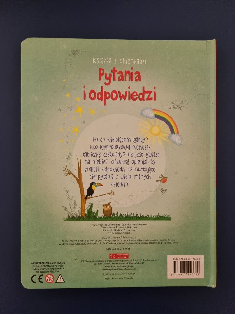 Książka z okienkami Pytania i odpowiedzi