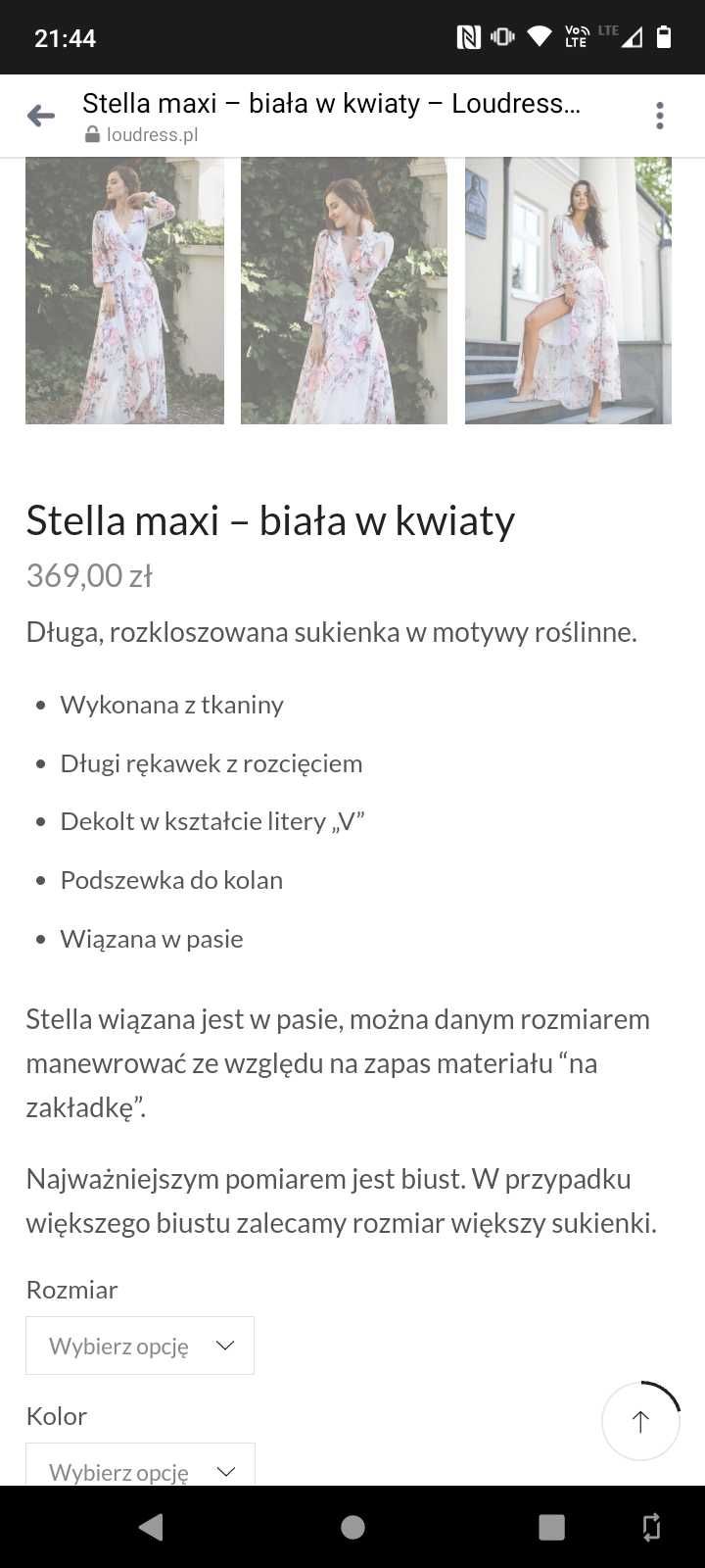 Sukienka długa w kwiaty