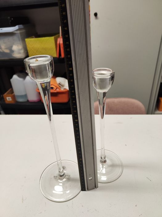 Castiçais IKEA em vidro