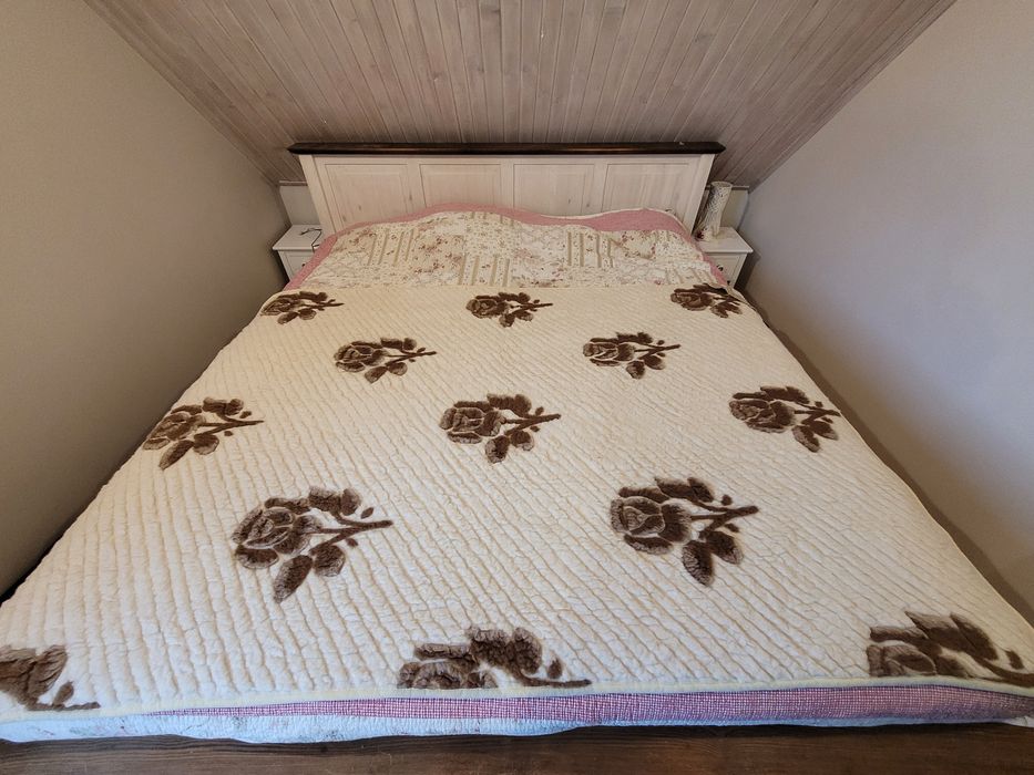 Koc 190x135 cm pled 100proc wełniany termiczny termoaktywny WOOLMARK