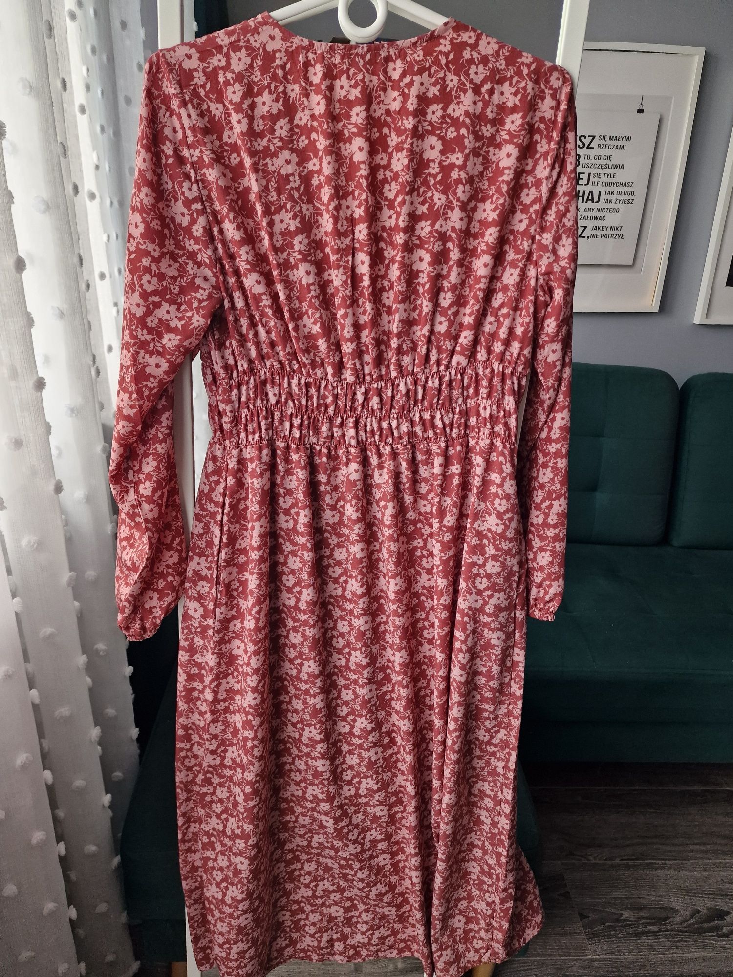 Sukienka elegancka reserved komunia r s kwiaty