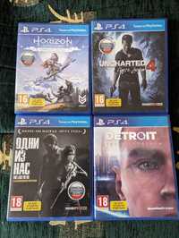 Ігри диски на PS4 PS5 Detroit Last of Us Uncharted 4 Horizon