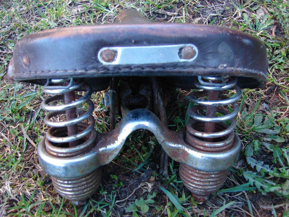 Stare skórzane siodełko rowerowe niemieckie LOHMANN